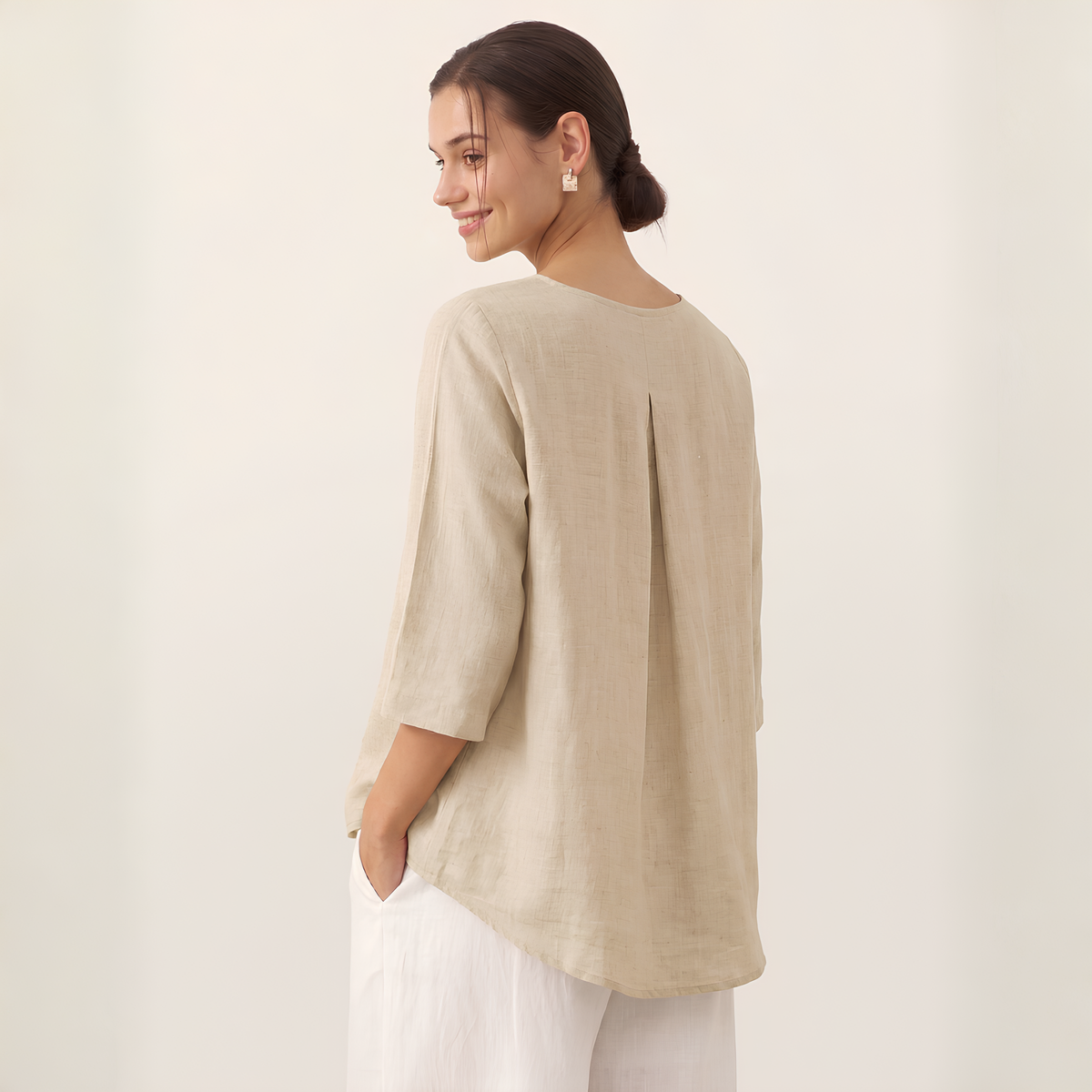 Asymmetrisches Leinentop Anna