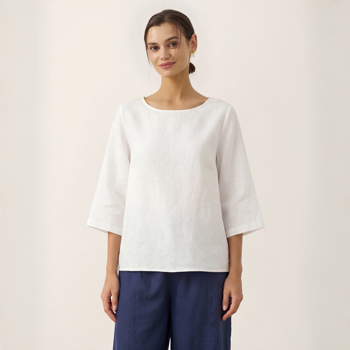 Asymmetrisches Leinentop Anna