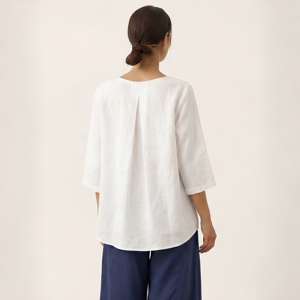 Asymmetrisches Leinentop Anna