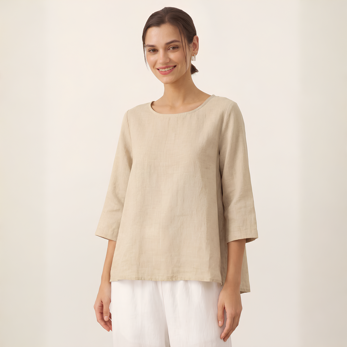 Asymmetrisches Leinentop Anna