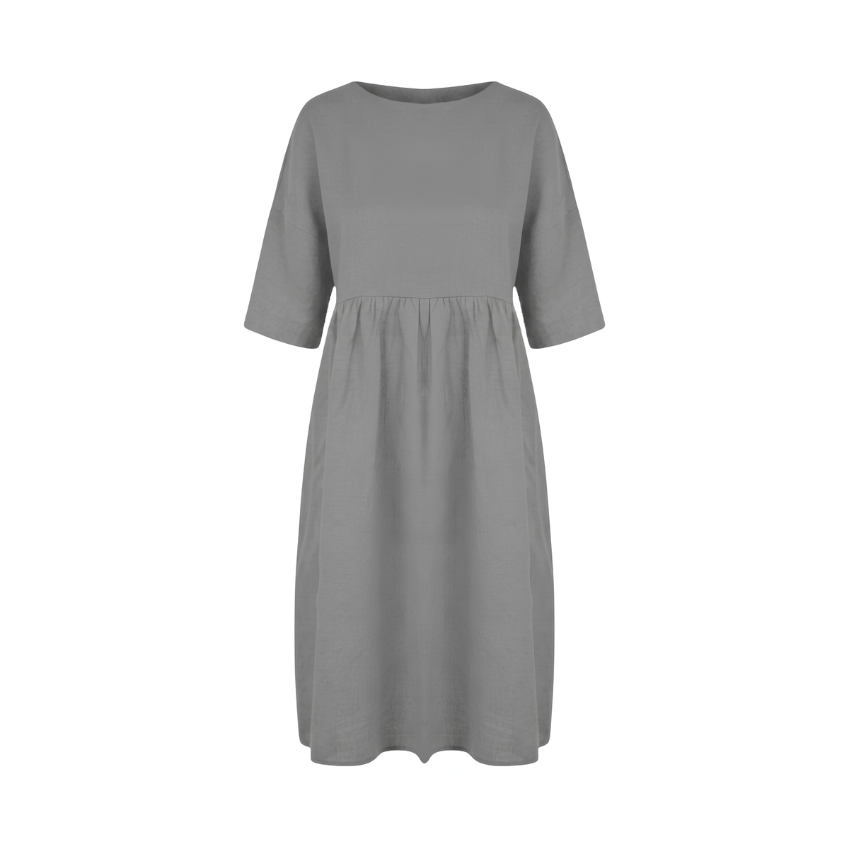 Leinen-Midikleid in A-Linie