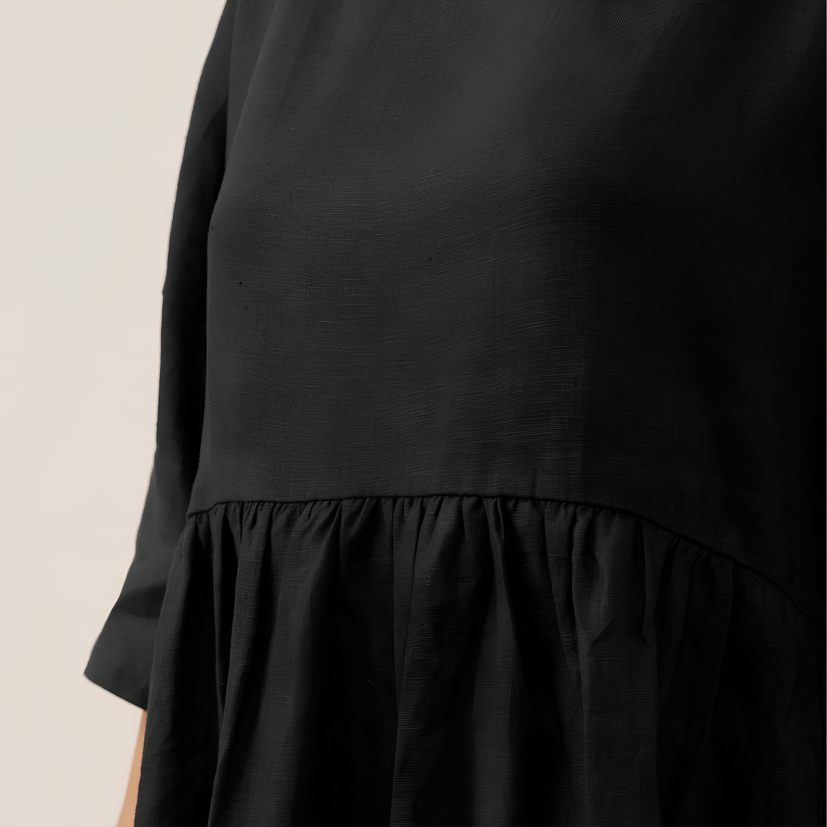 Leinen-Midikleid in A-Linie