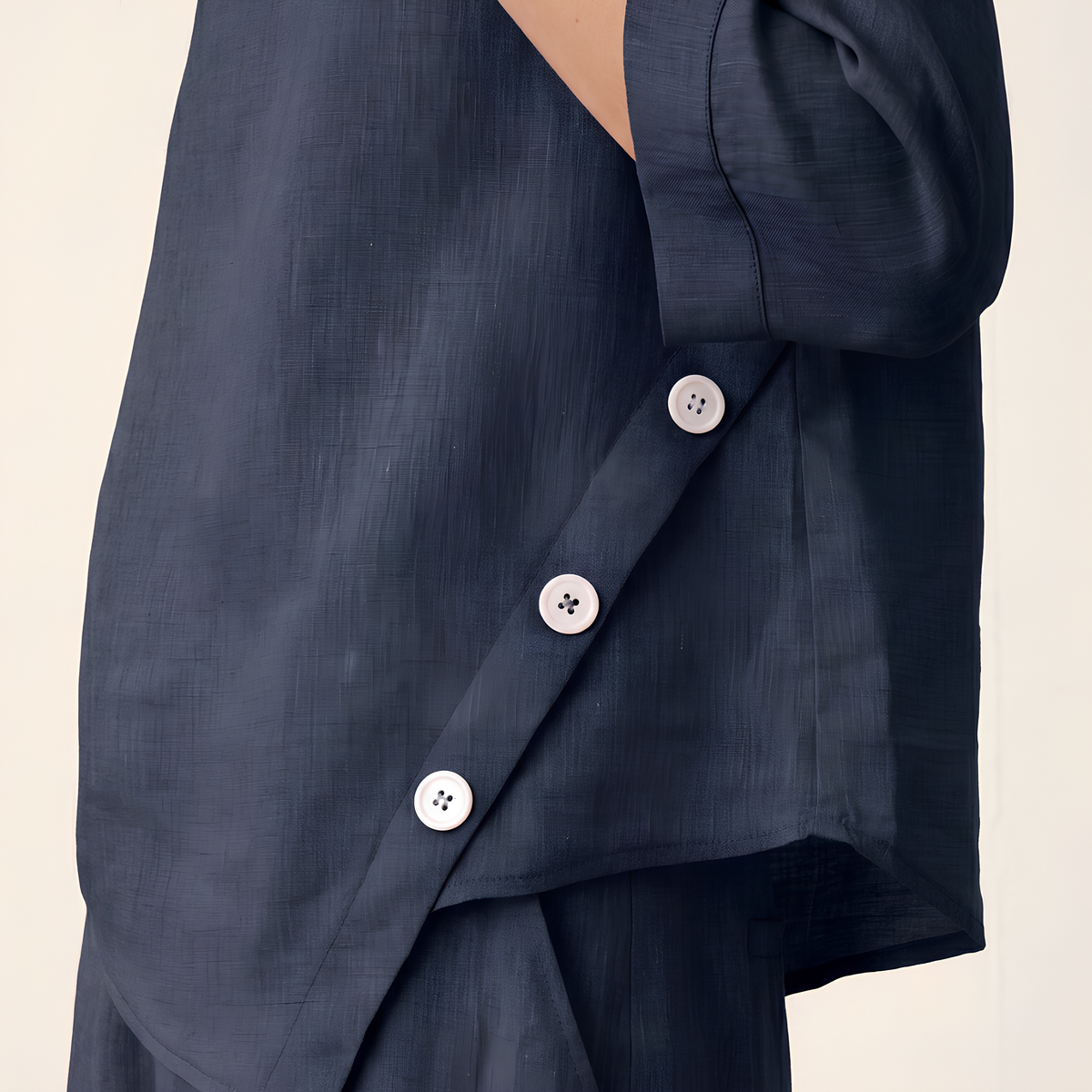 Asymmetrisches Leinentop Nyla