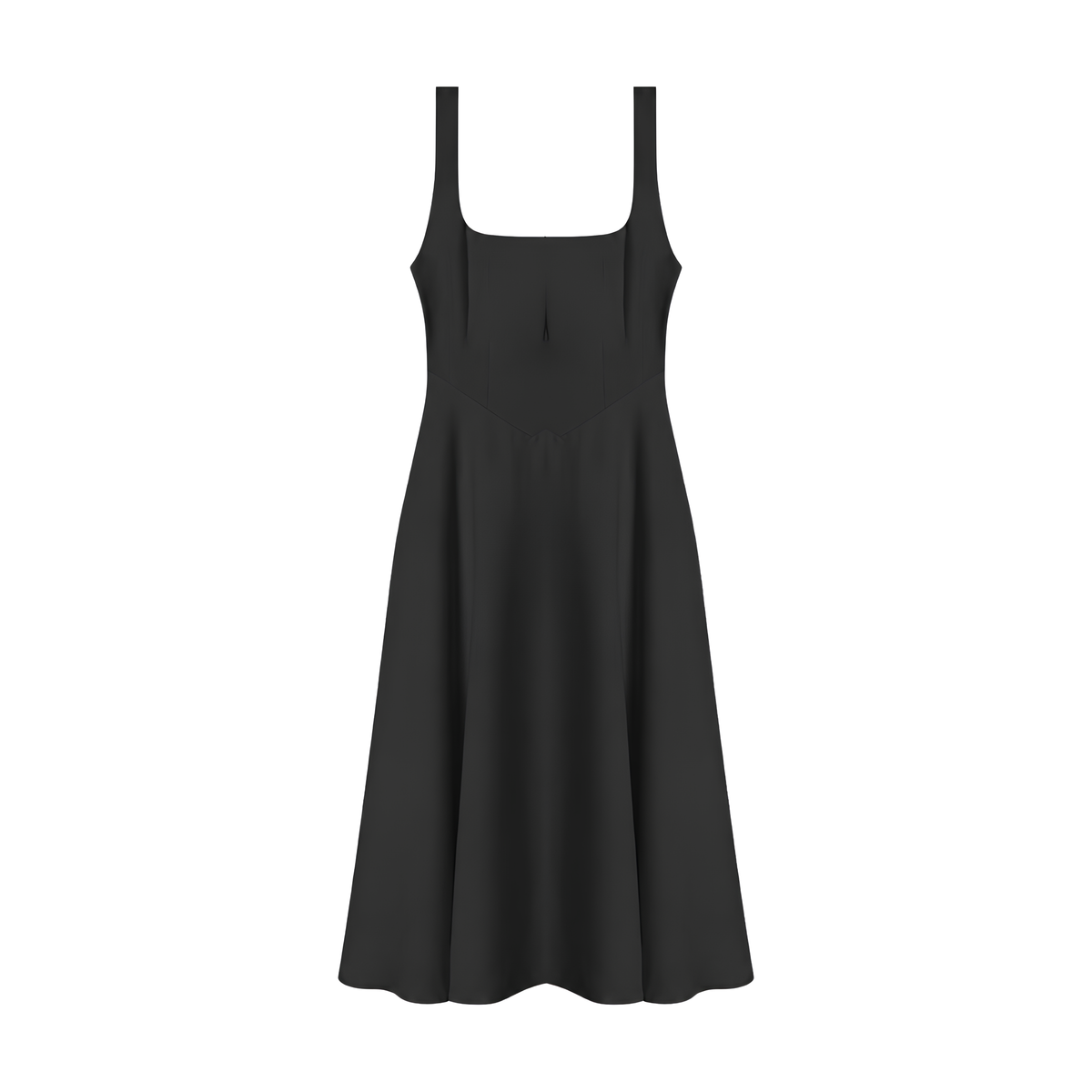 Midikleid Luna mit Karree-Ausschnitt