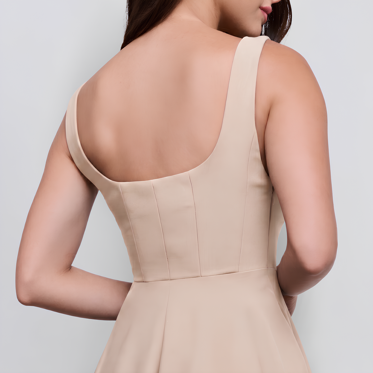 Midikleid Luna mit Karree-Ausschnitt