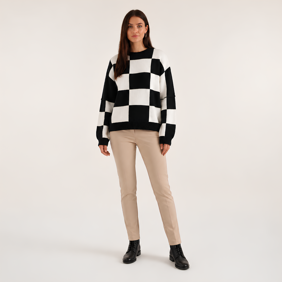 Statement Check Sweater
