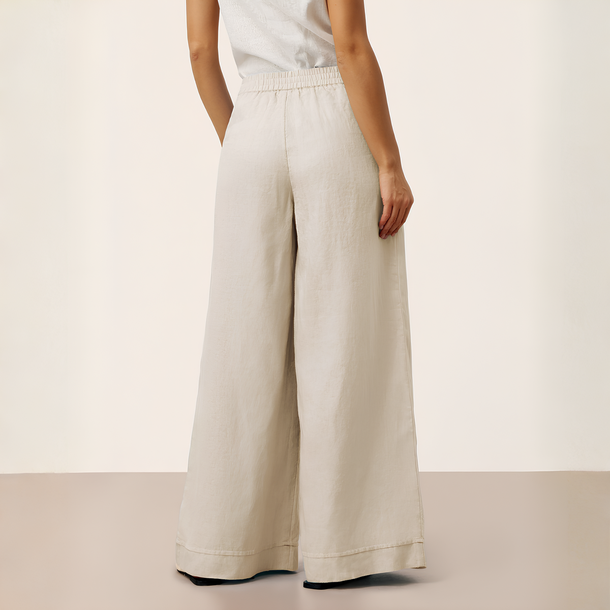 Plissierte Leinenhose Vera