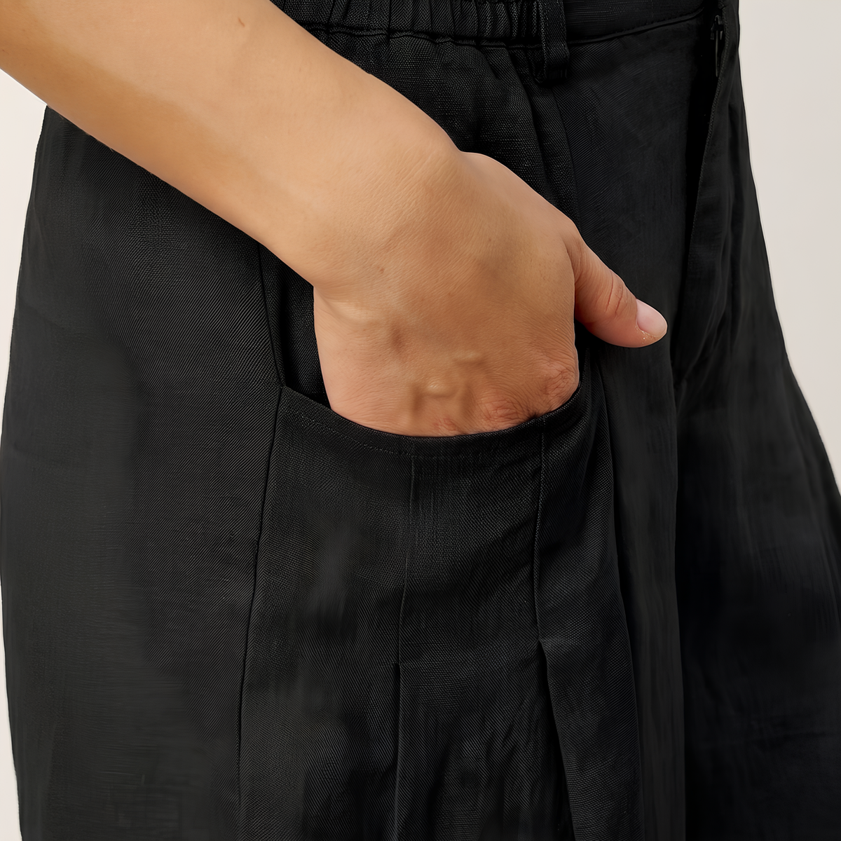 Plissierte Leinenhose Vera