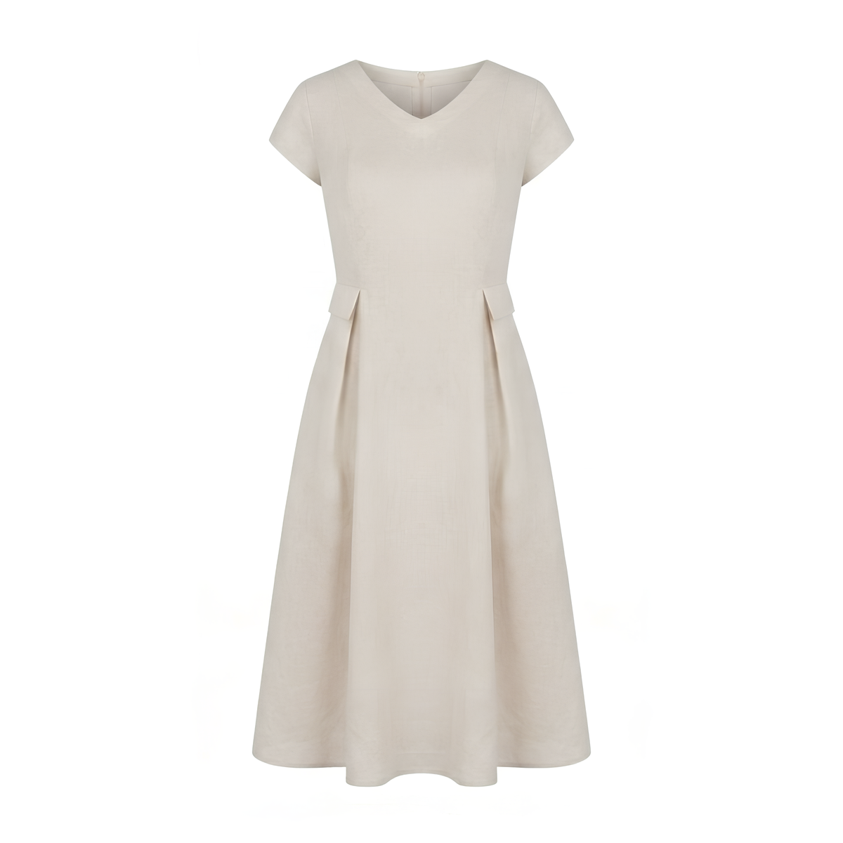 Leinenkleid Alexa mit V-Ausschnitt