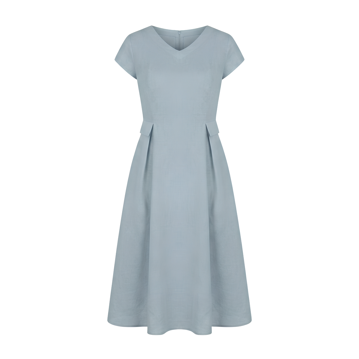 Leinenkleid Alexa mit V-Ausschnitt