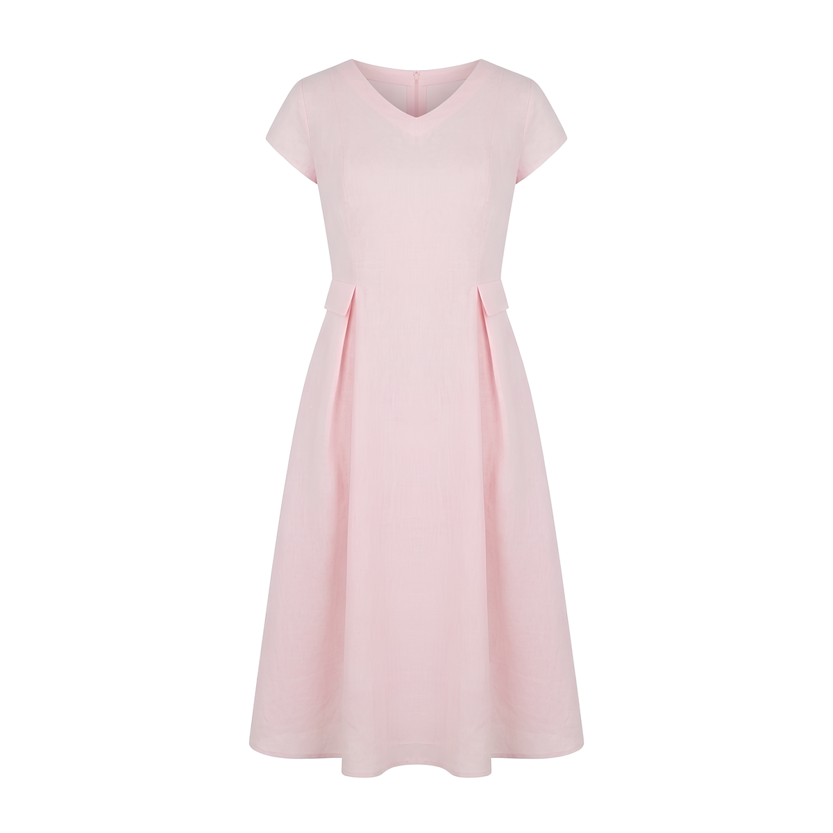 Leinenkleid Alexa mit V-Ausschnitt