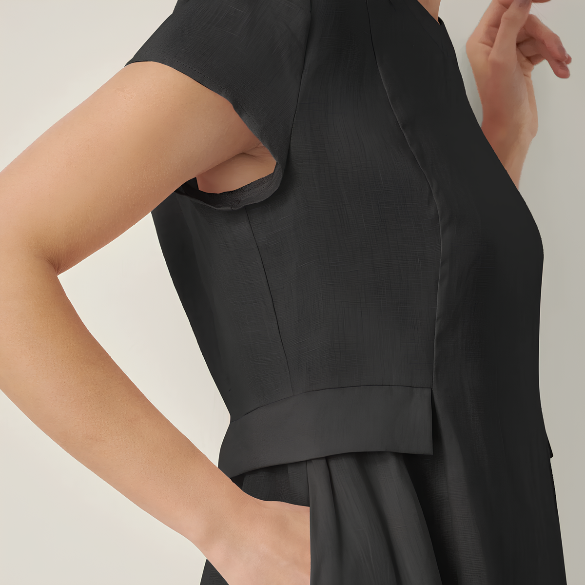 Leinenkleid Alexa mit V-Ausschnitt