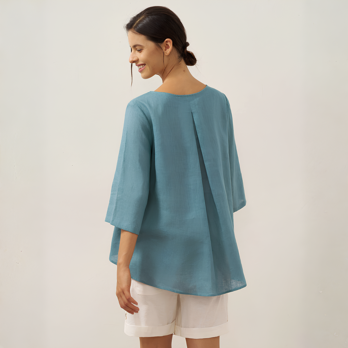 Asymmetrisches Leinentop Anna