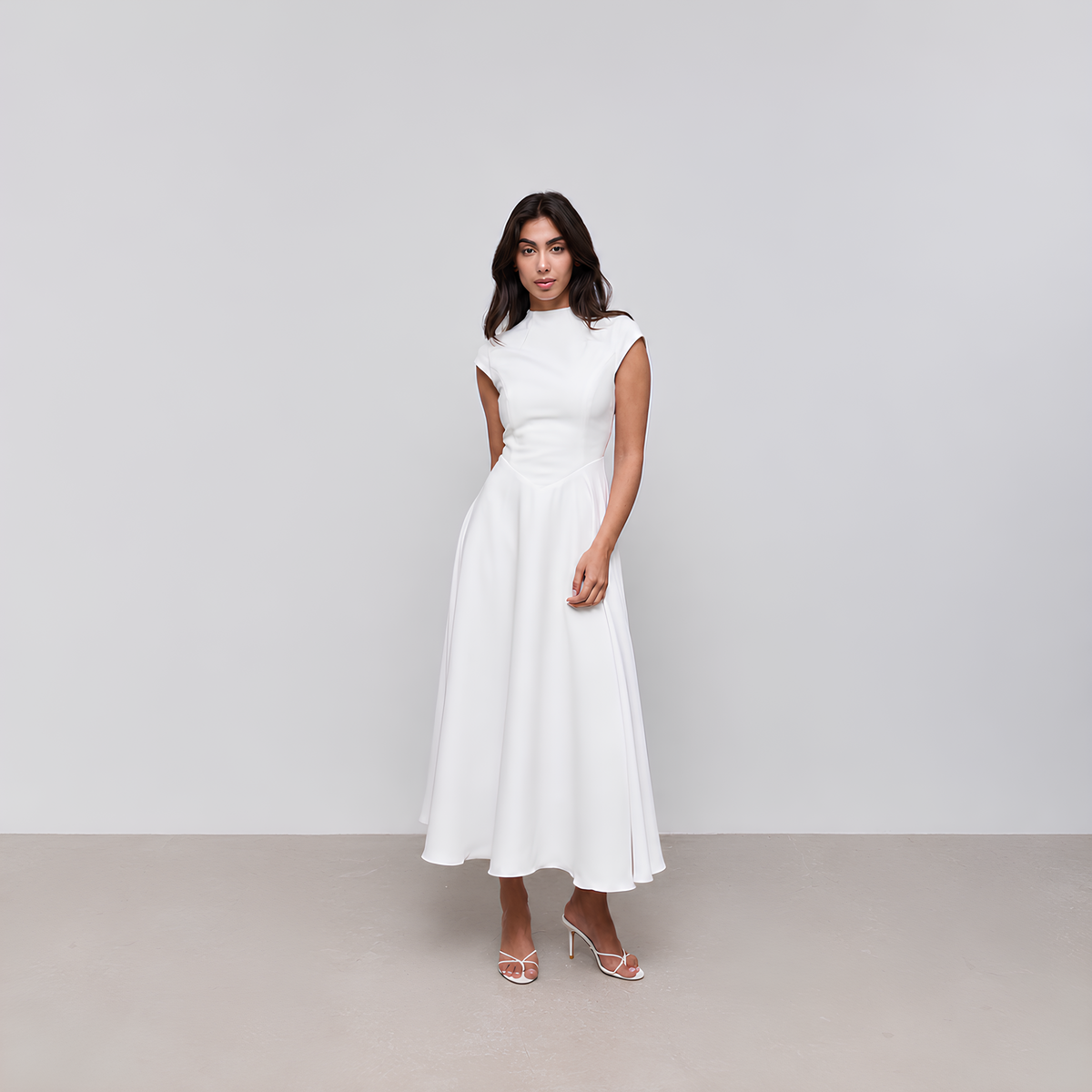 Midikleid Vella mit Flügelärmeln