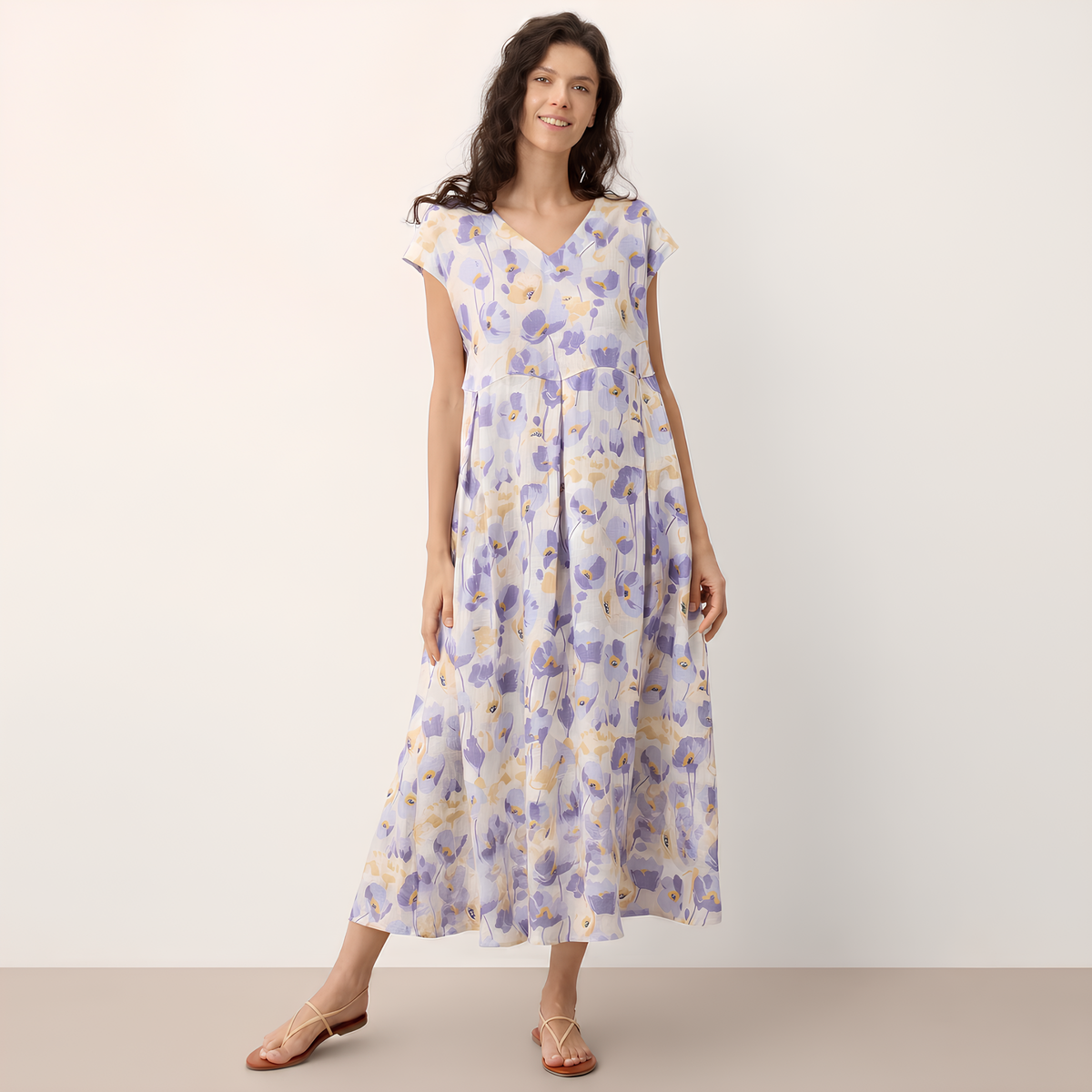 Leinen-Maxikleid Carnation