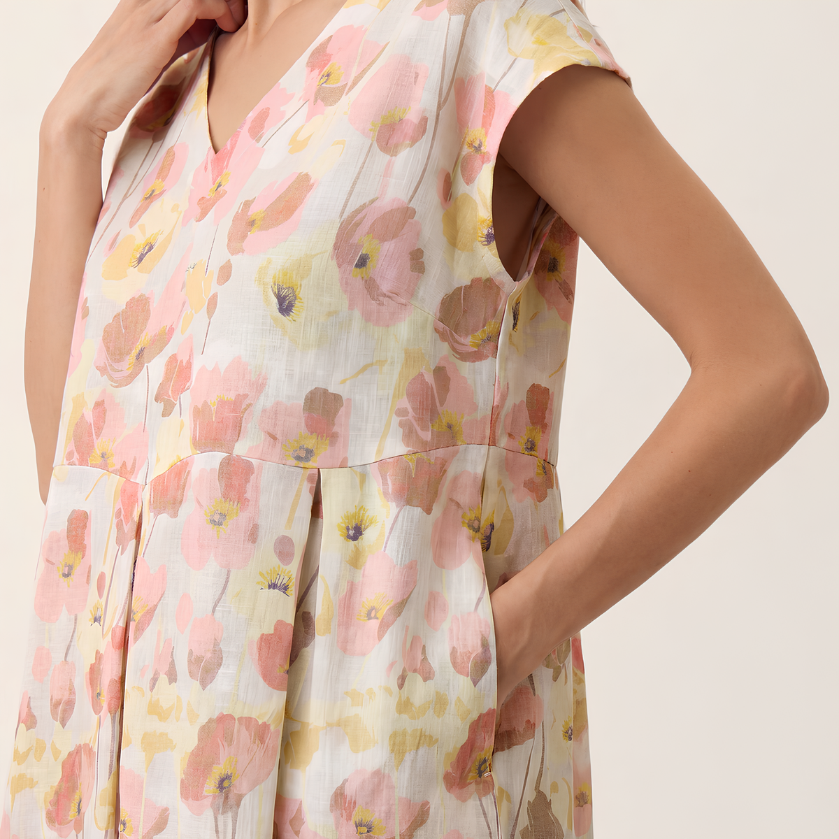 Leinen-Maxikleid Carnation