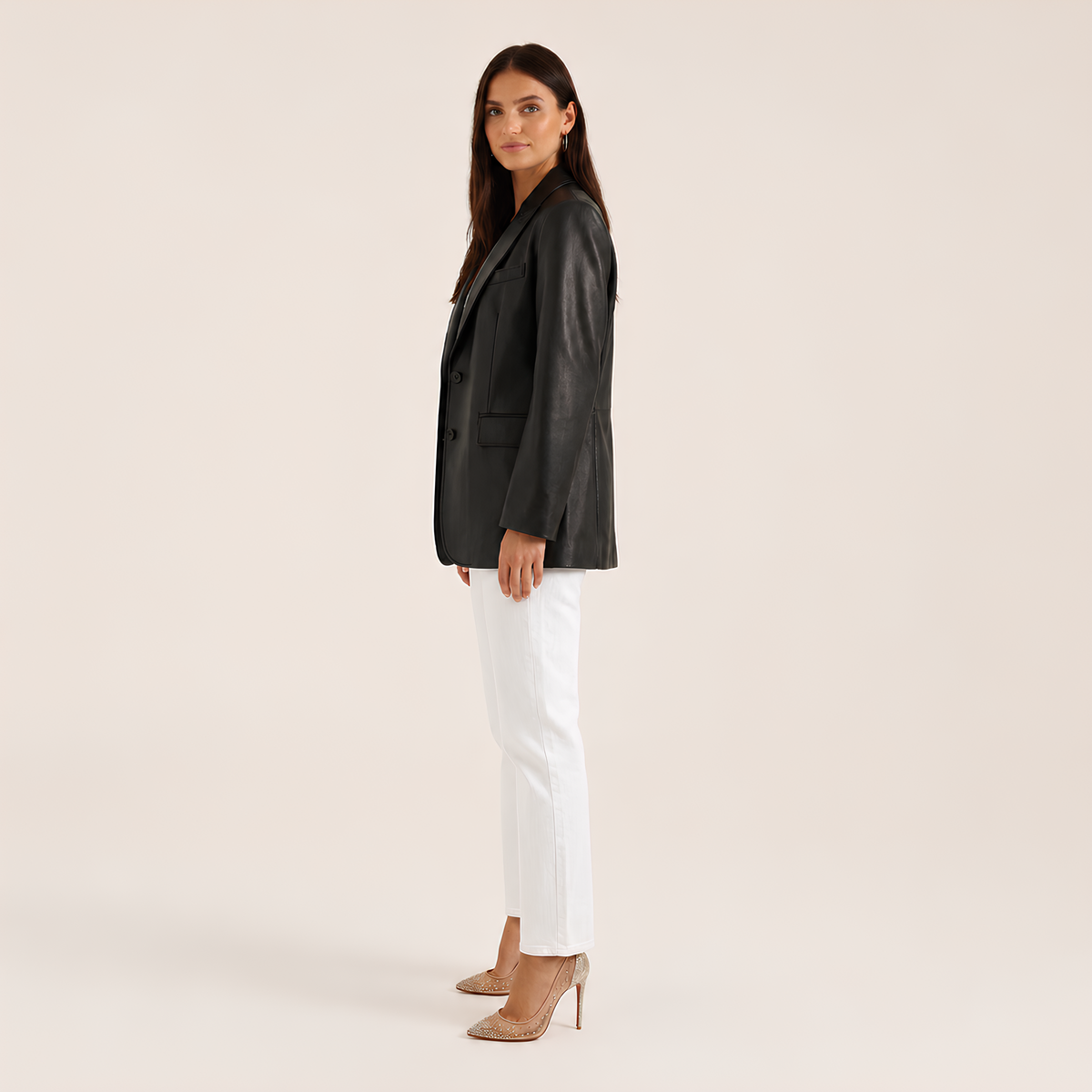 Leather Blazer Oversized