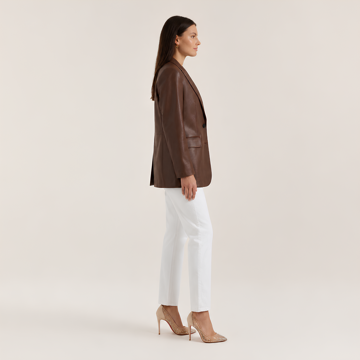 Leather Blazer Oversized