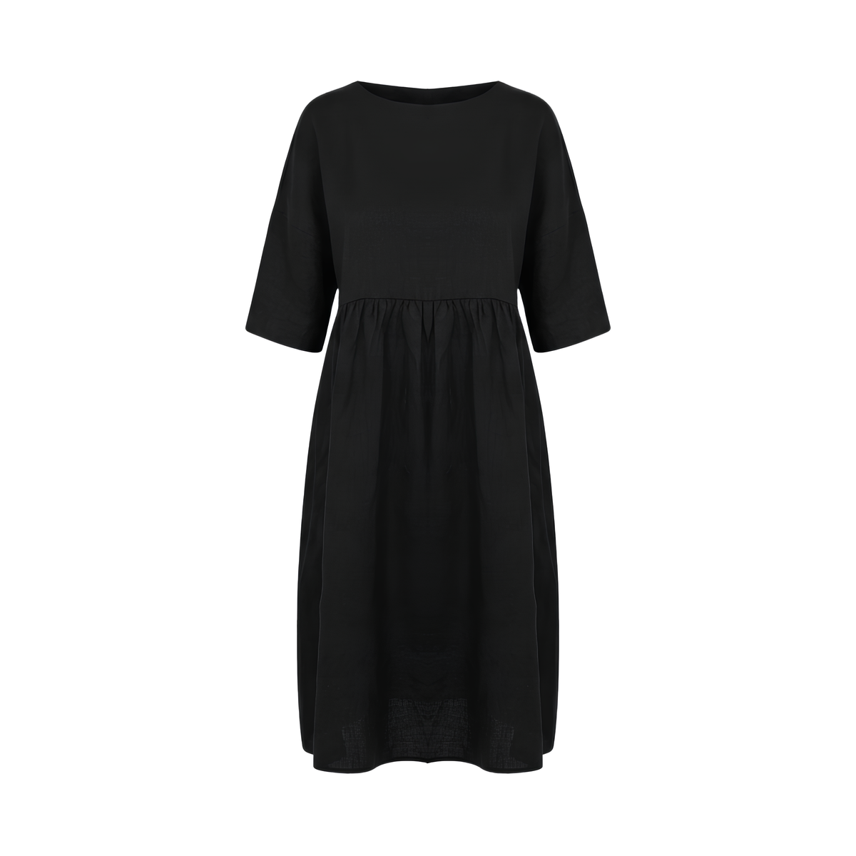 Leinen-Midikleid in A-Linie