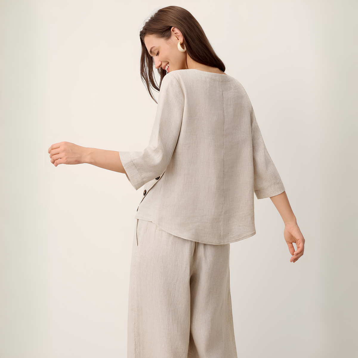 Asymmetrisches Leinentop Nyla