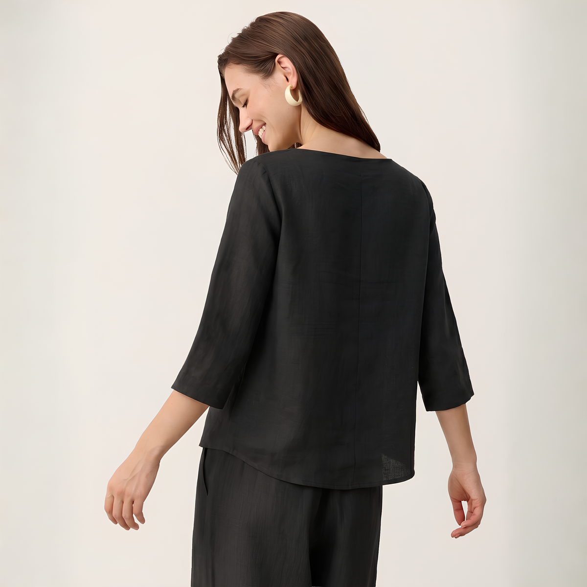 Asymmetrisches Leinentop Nyla