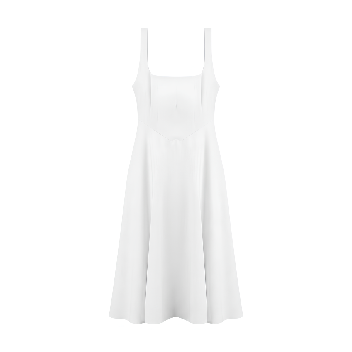 Midikleid Luna mit Karree-Ausschnitt
