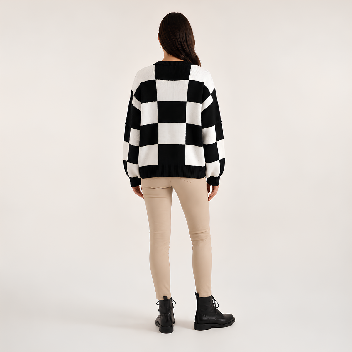Statement Check Sweater